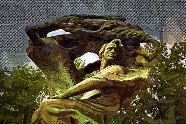 Frederic Chopin Anıtı. Varşova Lazienki Parkı, Polonya