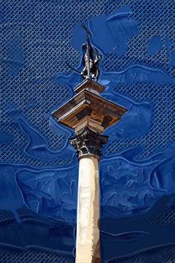 Varşova 'daki eski şehir manzarası, eski kasaba, Polonya