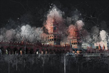 Berlin sanat eskizi çizimi eğlenceli tasarım antika retro