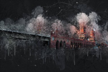 Berlin sanat eskizi çizimi eğlenceli tasarım antika retro