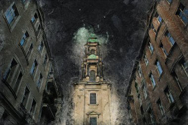 Berlin sanat eskizi çizimi eğlenceli tasarım antika retro