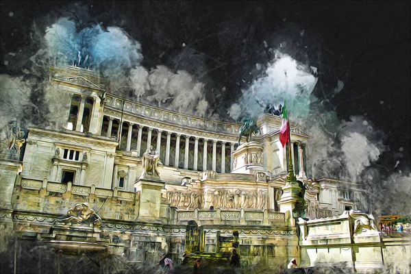 Roma İtalya sanatı eskiz çizimi eğlenceli tasarım antika retro