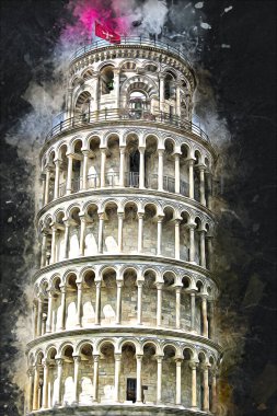 Roma İtalya sanatı eskiz çizimi eğlenceli tasarım antika retro