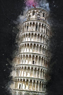 Roma İtalya sanatı eskiz çizimi eğlenceli tasarım antika retro