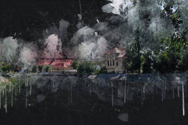 Wroclaw City Poland antika sanat eskizi çizimi