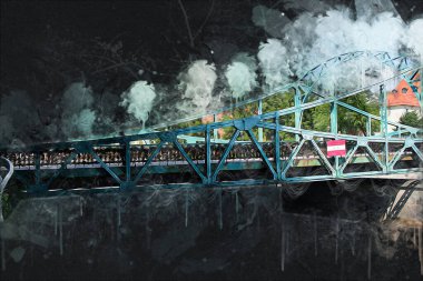 Wroclaw City Poland antika sanat eskizi çizimi