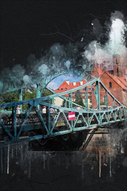 Wroclaw City Poland antika sanat eskizi çizimi