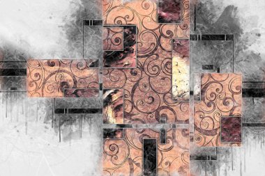 soyut renk tasarımı sanat illüstrasyonu