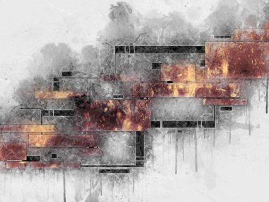 soyut renk tasarımı sanat illüstrasyonu