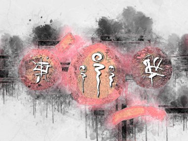 soyut renk tasarımı sanat illüstrasyonu