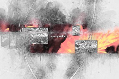 soyut renk tasarımı sanat illüstrasyonu