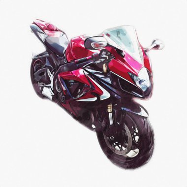 Motosiklet görüntüleme rengi izole edilmiş sanat antika retro