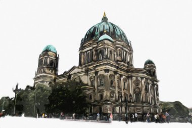 Berlin sanat eskizi çizimi eğlenceli tasarım antika retro