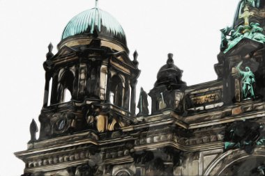 Berlin sanat eskizi çizimi eğlenceli tasarım antika retro