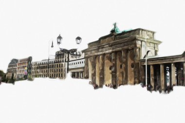 Berlin sanat eskizi çizimi eğlenceli tasarım antika retro