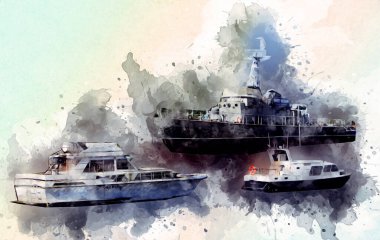 Askeri gemi, Atlantik Denizi 'nin engebeli çizimlerinden geçiyor.