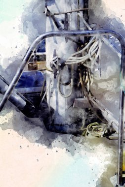 Askeri gemi, Atlantik Denizi 'nin engebeli çizimlerinden geçiyor.