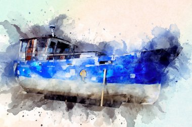 Askeri gemi, Atlantik Denizi 'nin engebeli çizimlerinden geçiyor.