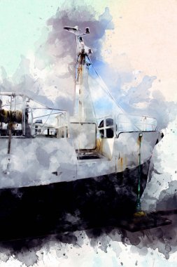 Askeri gemi, Atlantik Denizi 'nin engebeli çizimlerinden geçiyor.