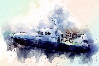 Yelkenli tekneler rıhtıma, liman sanatı illüstrasyonları klasik