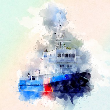 Yelkenli tekneler rıhtıma, liman sanatı illüstrasyonları klasik