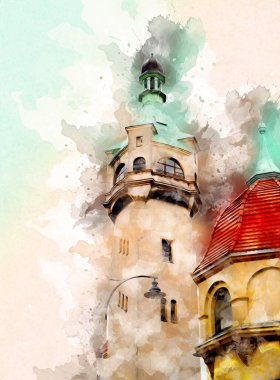 Sopot sanat çiziminde kare ve gezinti mimari dönüm noktası