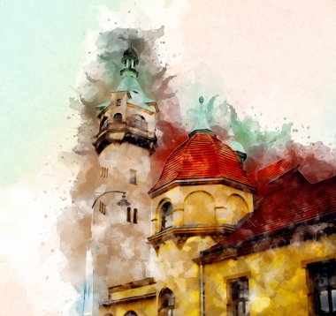 Sopot sanat çiziminde kare ve gezinti mimari dönüm noktası