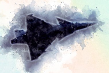 Amerikan savaş uçağı resim sanatı klasiği çiziyor.