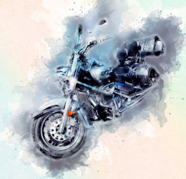 Motosiklet görüntüleme rengi izole edilmiş sanat antika retro