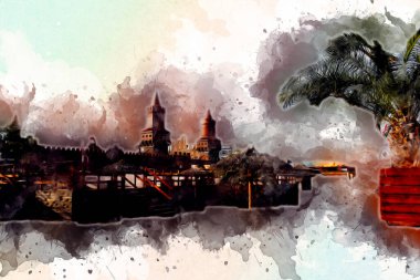 Berlin sanat eskizi çizimi eğlenceli tasarım antika retro