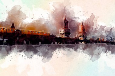 Berlin sanat eskizi çizimi eğlenceli tasarım antika retro