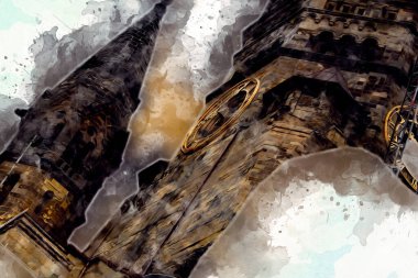 Berlin sanat eskizi çizimi eğlenceli tasarım antika retro