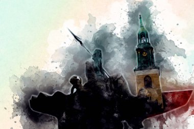 Berlin sanat eskizi çizimi eğlenceli tasarım antika retro