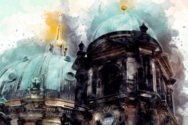 Berlin sanat eskizi çizimi eğlenceli tasarım antika retro