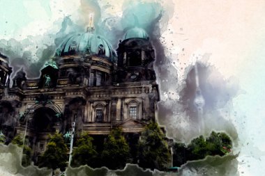 Berlin sanat eskizi çizimi eğlenceli tasarım antika retro