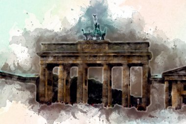 Berlin sanat eskizi çizimi eğlenceli tasarım antika retro