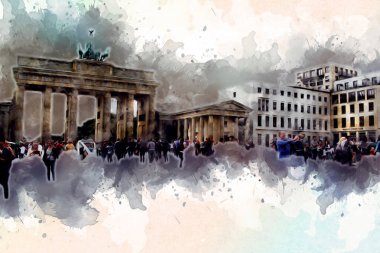 Berlin sanat eskizi çizimi eğlenceli tasarım antika retro