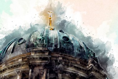 Berlin sanat eskizi çizimi eğlenceli tasarım antika retro