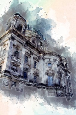 Berlin sanat eskizi çizimi eğlenceli tasarım antika retro