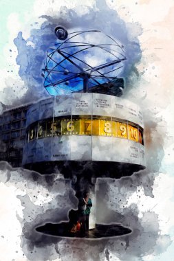 Berlin sanat eskizi çizimi eğlenceli tasarım antika retro