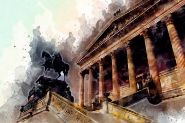 Berlin sanat eskizi çizimi eğlenceli tasarım antika retro