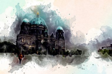 Berlin sanat eskizi çizimi eğlenceli tasarım antika retro