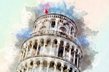 Roma İtalya sanatı eskiz çizimi eğlenceli tasarım antika retro