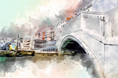 Venedik sanat eskizi çizimi eğlenceli tasarım antika retro