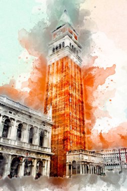 Venedik sanat eskizi çizimi eğlenceli tasarım antika retro