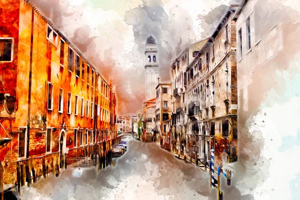 Venedik sanat eskizi çizimi eğlenceli tasarım antika retro