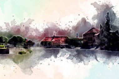 Wroclaw City Poland antika sanat eskizi çizimi