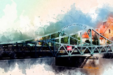 Wroclaw City Poland antika sanat eskizi çizimi