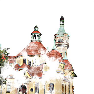 Sopot sanat çiziminde kare ve gezinti mimari dönüm noktası