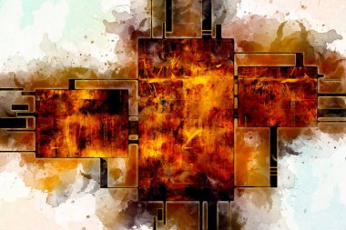 soyut renk tasarımı sanat illüstrasyonu